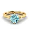 Aquamarine Yellow Gold Solitaire Engagement Ring Byond