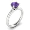 Amethyst White Gold Solitaire Engagement Ring Byond