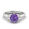 Amethyst White Gold Solitaire Engagement Ring Byond