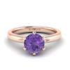 Amethyst Rose Gold Solitaire Engagement Ring Byond