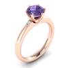 Amethyst Rose Gold Solitaire Engagement Ring Byond