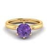 Amethyst Yellow Gold Solitaire Engagement Ring Byond