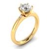White Sapphire Yellow Gold Solitaire Engagement Ring Byond