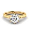 White Sapphire Yellow Gold Solitaire Engagement Ring Byond