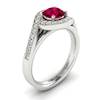 Princess Cut Ruby on 18k White Gold
