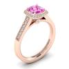 Pink Sapphire Rose Gold Cushion Cut Engagement Ring Arcadia