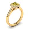 Yellow Sapphire Yellow Gold Cushion Cut Engagement Ring Arcadia