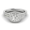 Diamond White Gold Cushion Cut Engagement Ring Arcadia