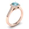 Cushion Cut Engagement Ring Arcadia Aquamarine Rose Gold   