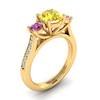 Yellow Sapphire Yellow Gold Colour Accented Engagement Ring Paradise