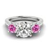 Diamond White Gold Colour Accented Engagement Ring Paradise