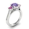 Amethyst White Gold Colour Accented Engagement Ring Paradise