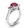 Garnet Ring White Gold Colour Accented Paradise