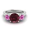 Garnet Ring White Gold Colour Accented Paradise