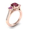 Garnet Ring Rose Gold Colour Accented Paradise