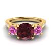 Garnet Ring Yellow Gold Colour Accented Paradise