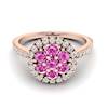 Pink Sapphire Rose Gold Cluster Engagement Ring Lantana