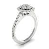 Diamond White Gold Cluster Engagement Ring Lantana