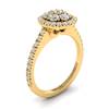 Diamond Yellow Gold Cluster Engagement Ring Lantana