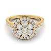 Diamond Yellow Gold Cluster Engagement Ring Lantana