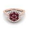 Garnet Ring Rose Gold Cluster Lantana