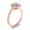 White Sapphire Rose Gold Cluster Engagement Ring Lantana