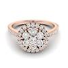 White Sapphire Rose Gold Cluster Engagement Ring Lantana