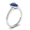 Blue Sapphire White Gold Solitaire Engagement Ring Hera