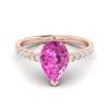 Pink Sapphire Rose Gold Solitaire Engagement Ring Hera