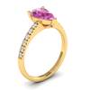 Pink Sapphire Yellow Gold Solitaire Engagement Ring Hera