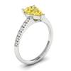Yellow Sapphire White Gold Solitaire Engagement Ring Hera