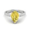 Yellow Sapphire White Gold Solitaire Engagement Ring Hera