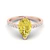 Yellow Sapphire Rose Gold Solitaire Engagement Ring Hera