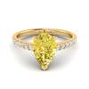 Yellow Sapphire Yellow Gold Solitaire Engagement Ring Hera