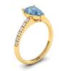 Brilliyond Jewellery's 18k Yellow Gold Aquamarine Solitaire Engagement Ring