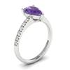 Amethyst White Gold Solitaire Engagement Ring Hera