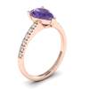 Amethyst Rose Gold Solitaire Engagement Ring Hera