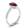 Garnet Ring White Gold Solitaire Hera