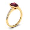 Garnet Ring Yellow Gold Solitaire Hera