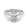 White Sapphire White Gold Solitaire Engagement Ring Hera
