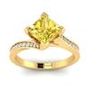 Yellow Sapphire Yellow Gold Cushion Cut Engagement Ring Luxy