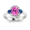 Pink Sapphire White Gold Colour Accented Engagement Ring Birdberry