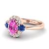 Pink Sapphire Rose Gold Colour Accented Engagement Ring Birdberry