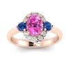Pink Sapphire Rose Gold Colour Accented Engagement Ring Birdberry