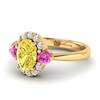 Yellow Sapphire Yellow Gold Colour Accented Engagement Ring Birdberry