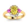 Yellow Sapphire Yellow Gold Colour Accented Engagement Ring Birdberry