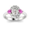 Diamond Platinum Colour Accented Engagement Ring Birdberry