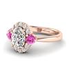 Diamond Rose Gold Colour Accented Engagement Ring Birdberry