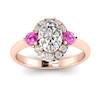 Diamond Rose Gold Colour Accented Engagement Ring Birdberry