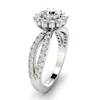 White Sapphire White Gold Halo Engagement Ring Nefertari
